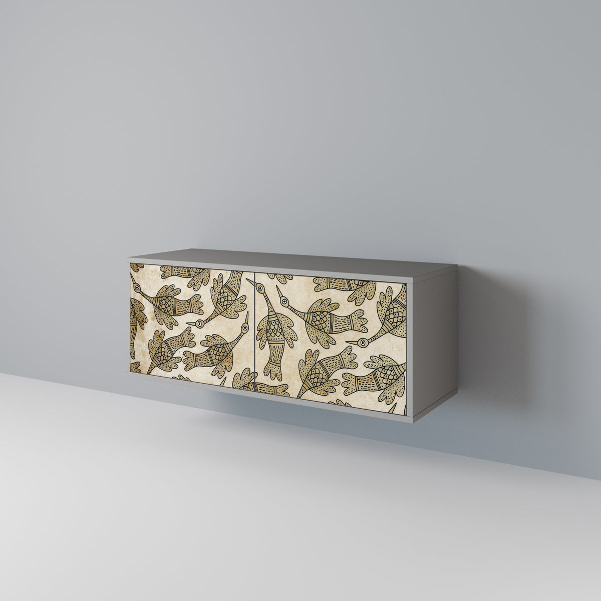 ALMONDINE SONGBIRD Kompakt TV-bänk med 2 dörrar