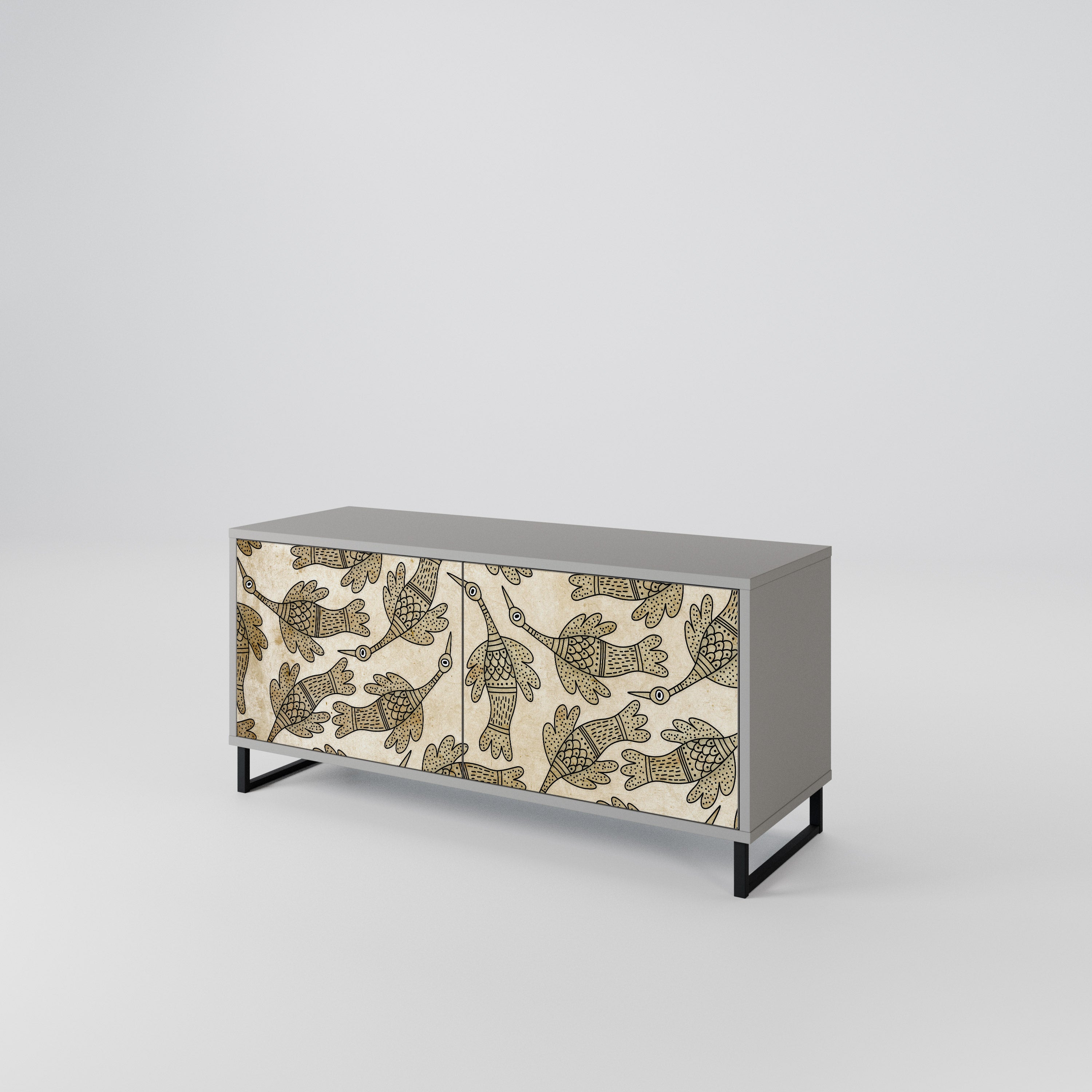 ALMONDINE SONGBIRD Kompakt TV-skåp med 2 dörrar