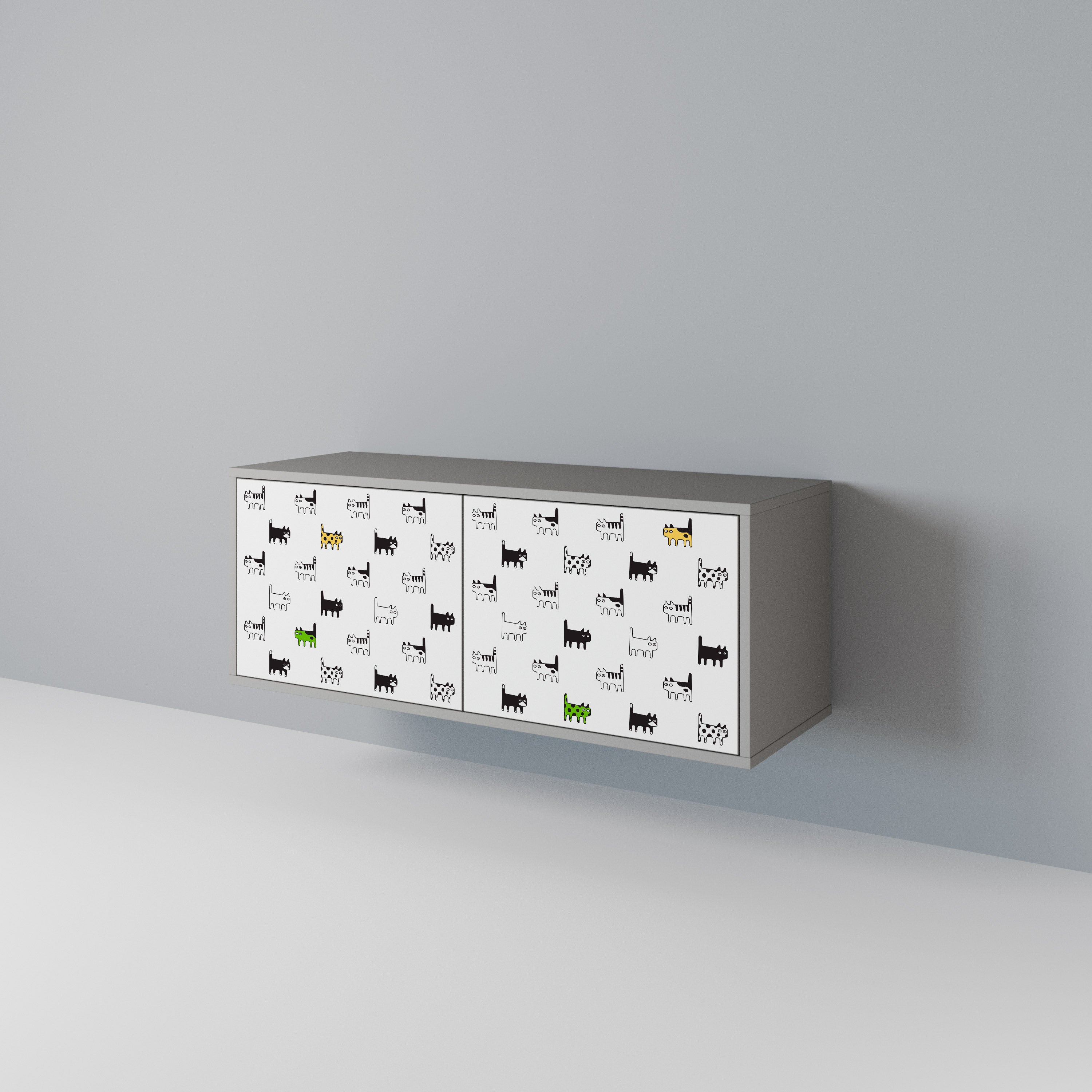 CATS COMPILATION Kompakt TV-skåp med 2 dörrar