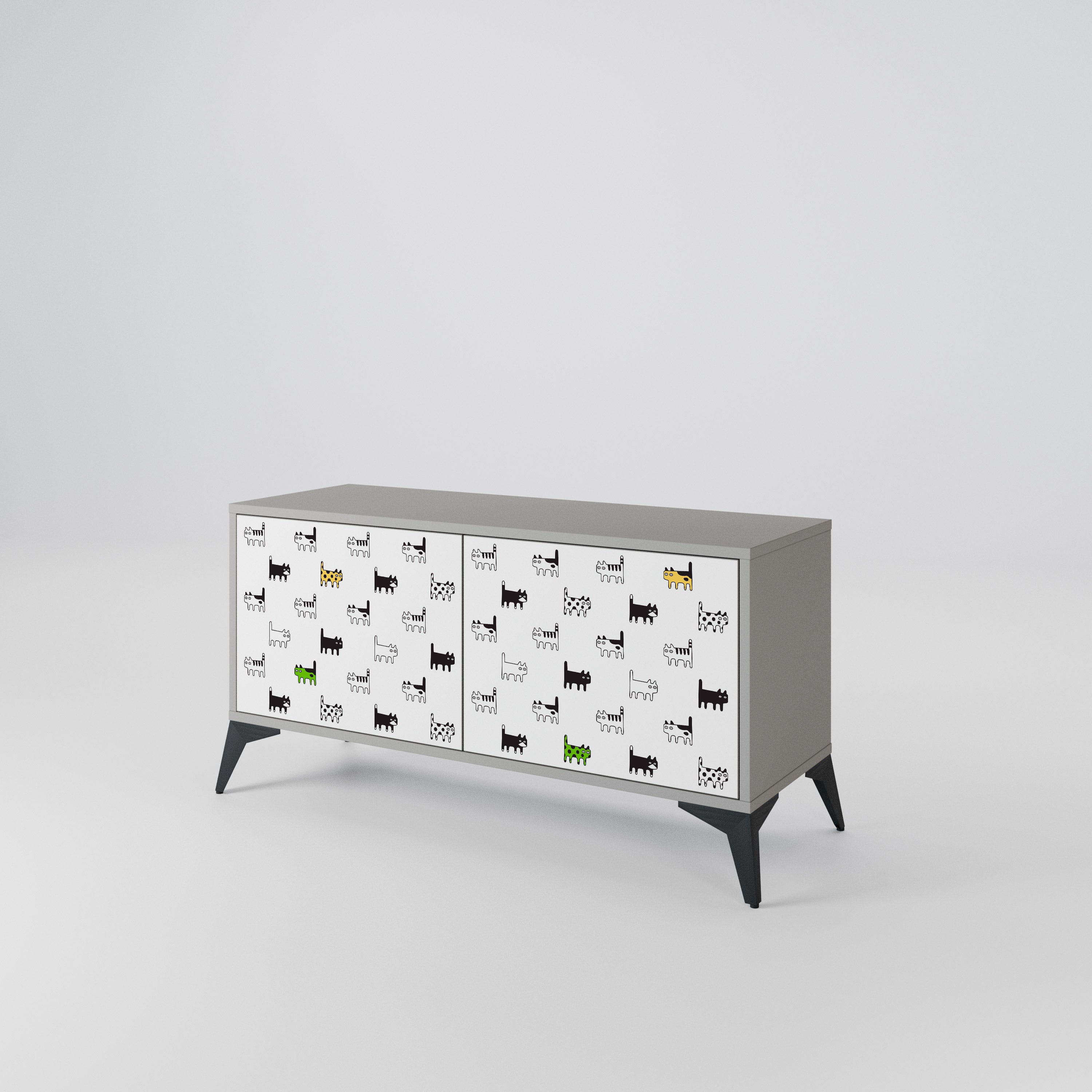 CATS COMPILATION Kompakt TV-skåp med 2 dörrar