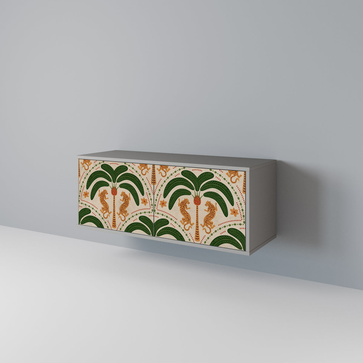 DANCING PREDATORS Kompakt TV-bänk med 2 dörrar