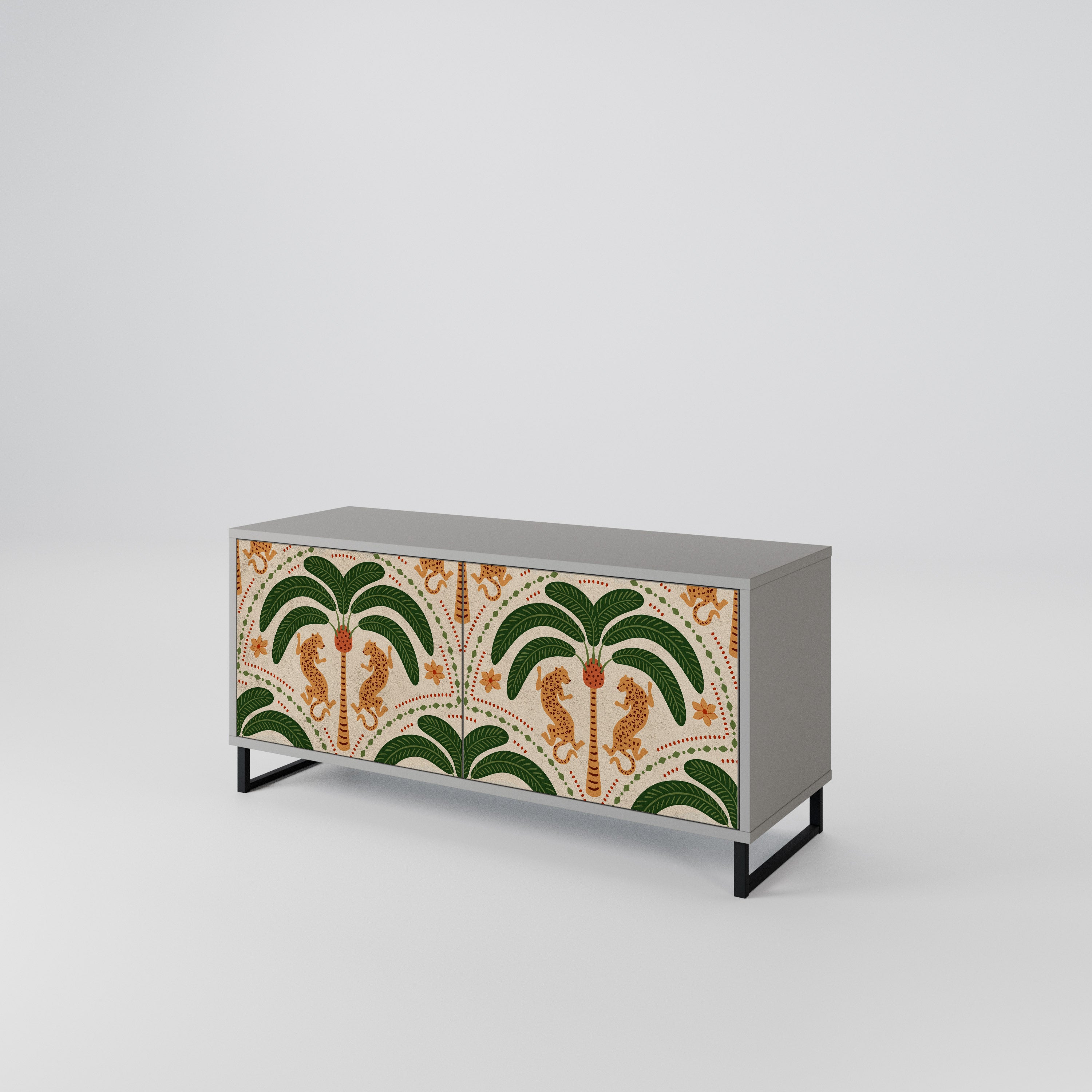 DANCING PREDATORS Kompakt TV-skåp med 2 dörrar