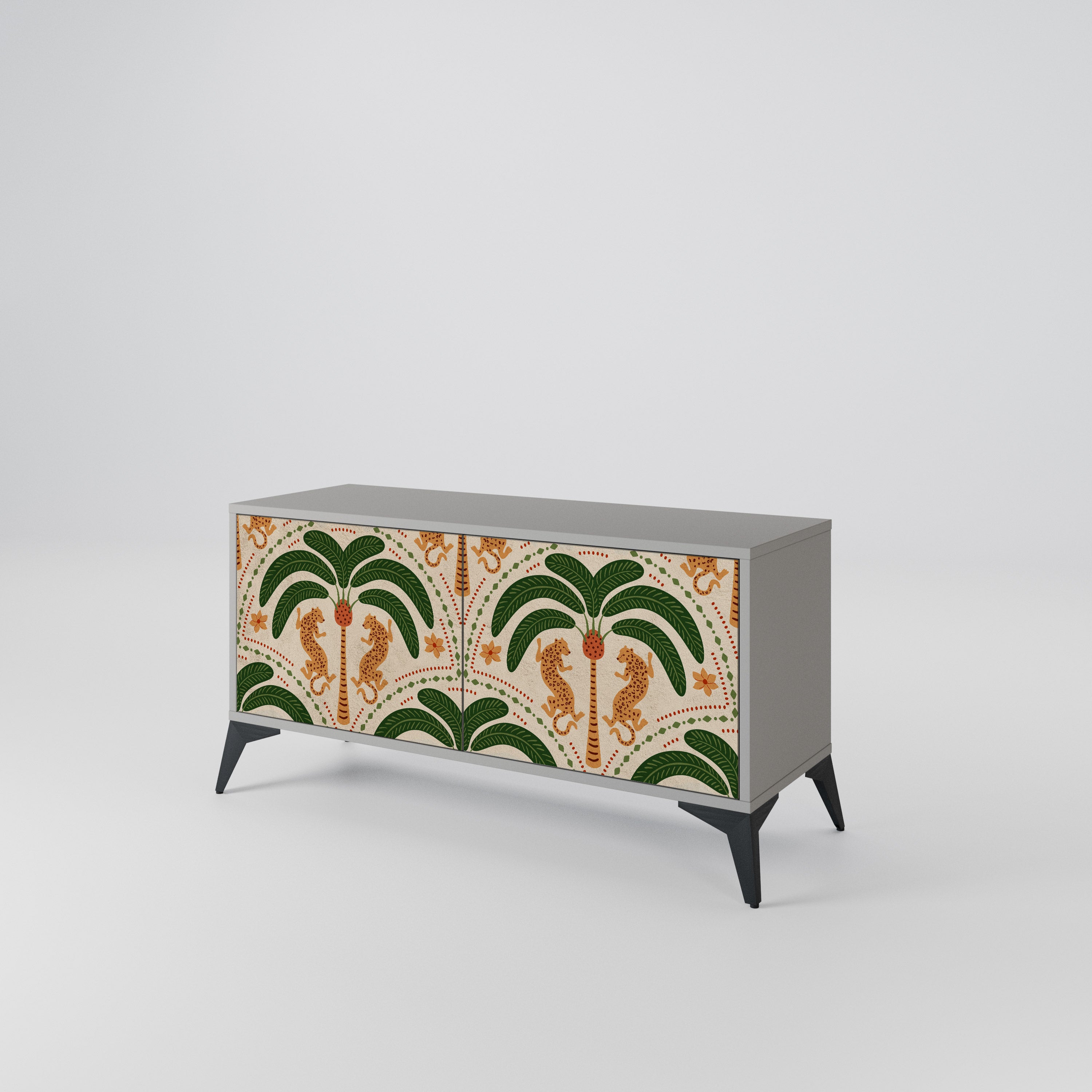 DANCING PREDATORS Kompakt TV-skåp med 2 dörrar