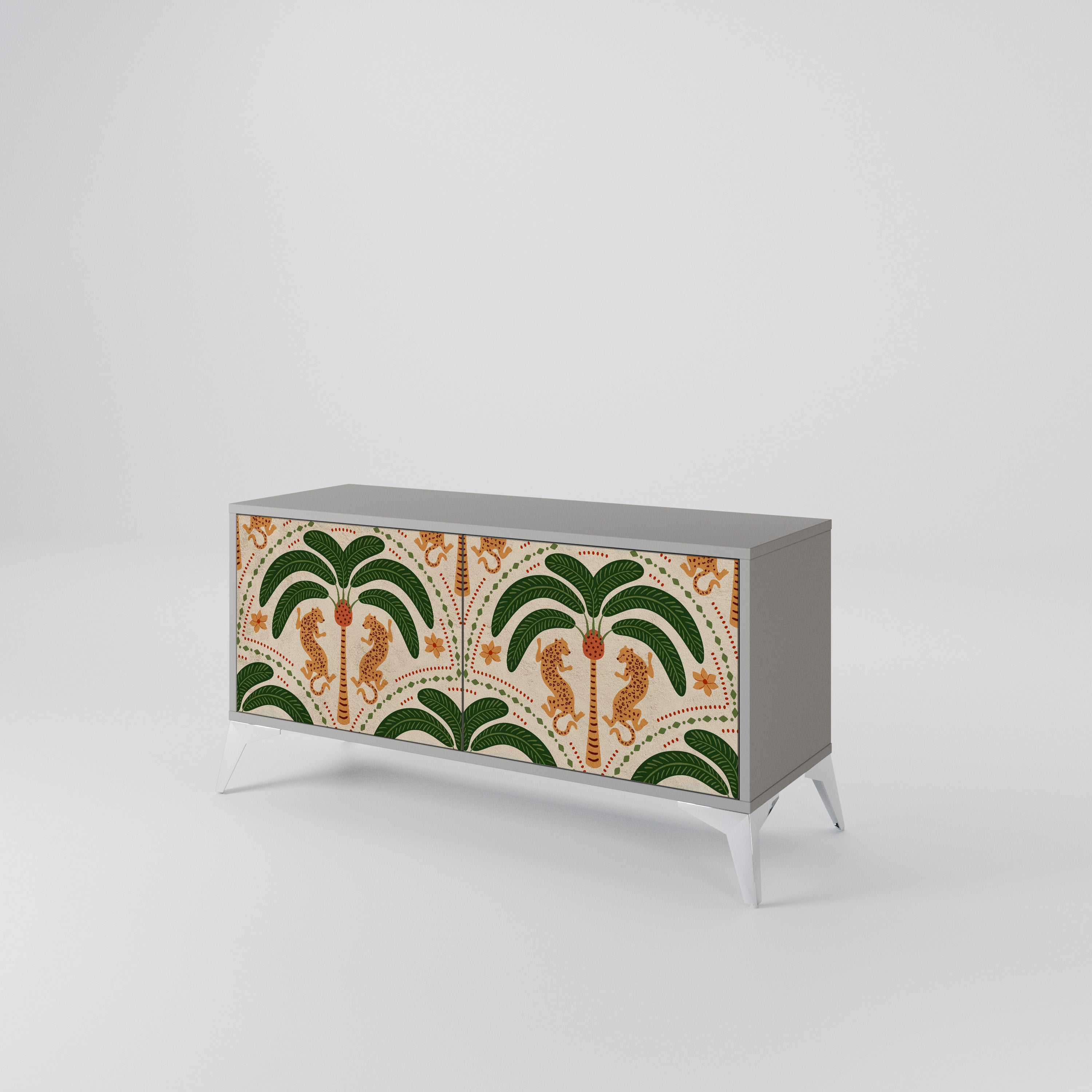 DANCING PREDATORS Kompakt TV-skåp med 2 dörrar