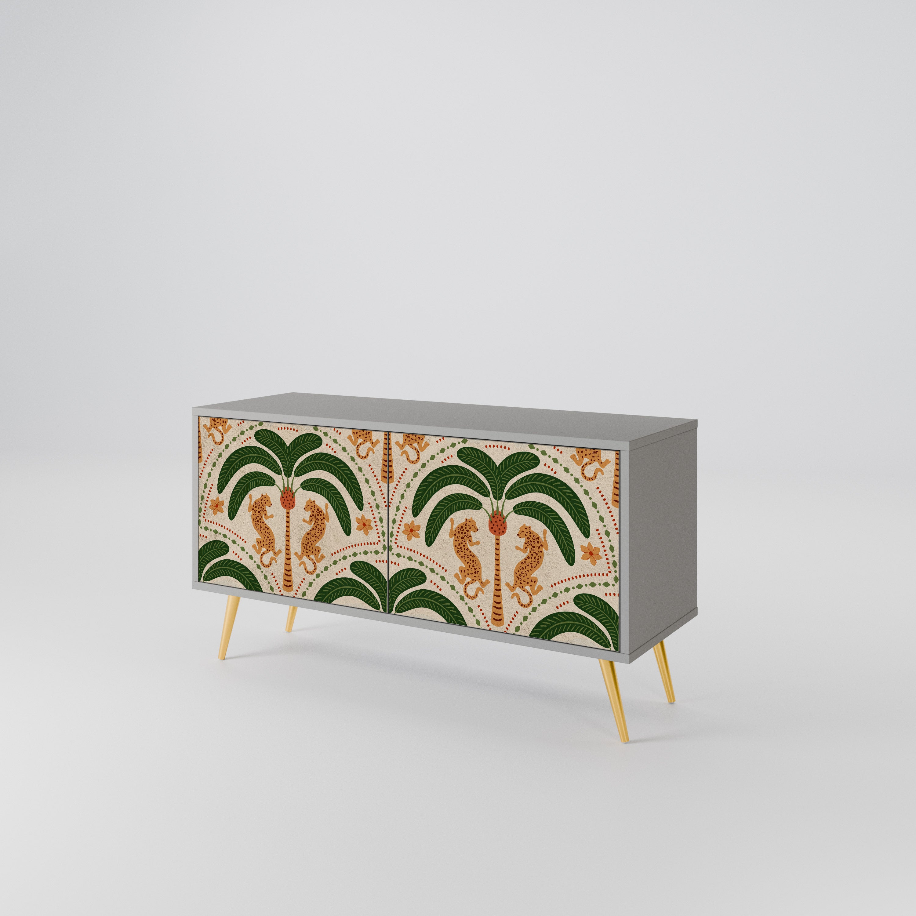 DANCING PREDATORS Kompakt TV-skåp med 2 dörrar