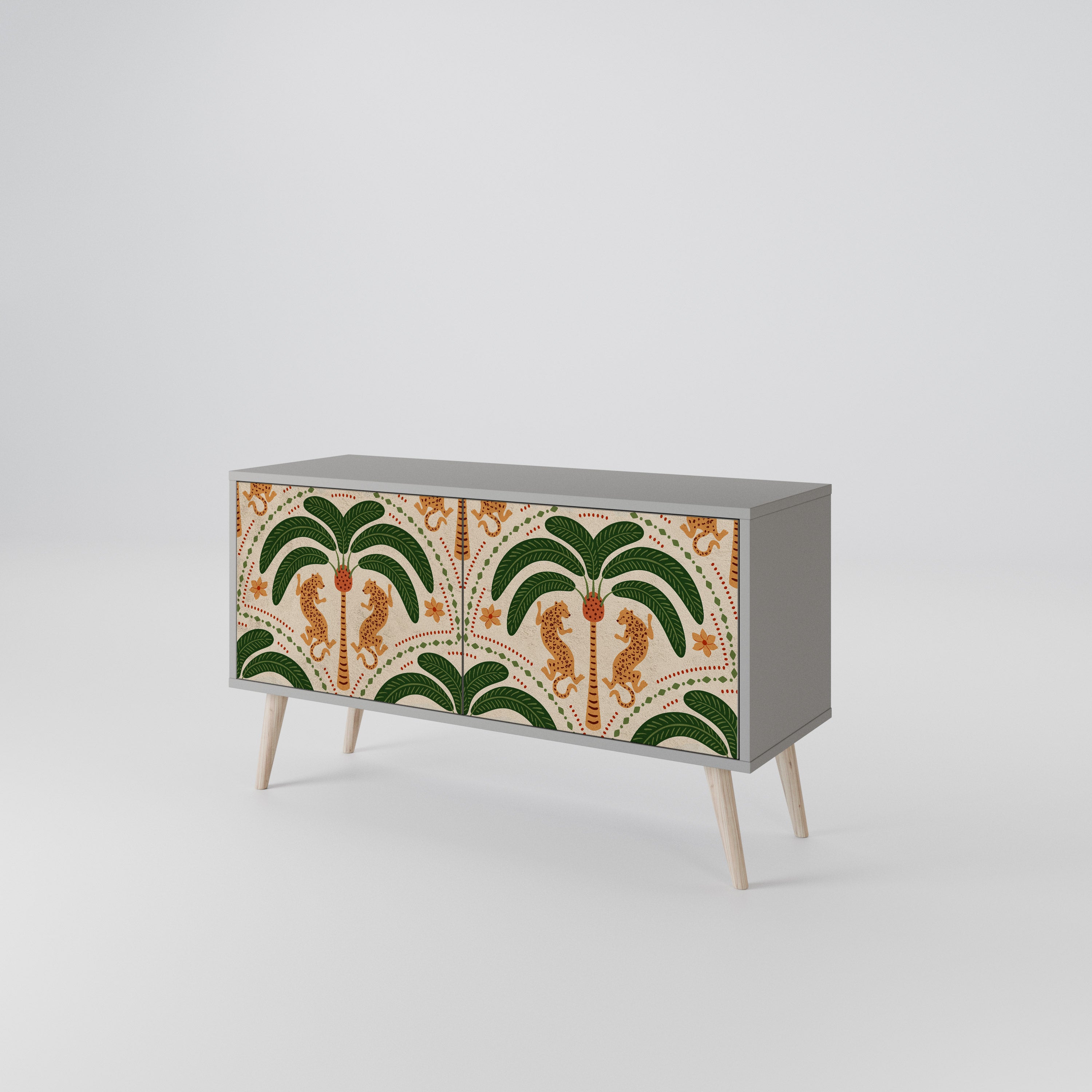 DANCING PREDATORS Kompakt TV-skåp med 2 dörrar