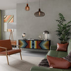 INDIGENOUS ZIGZAG 3-dörrars TV-bänk i svart finish