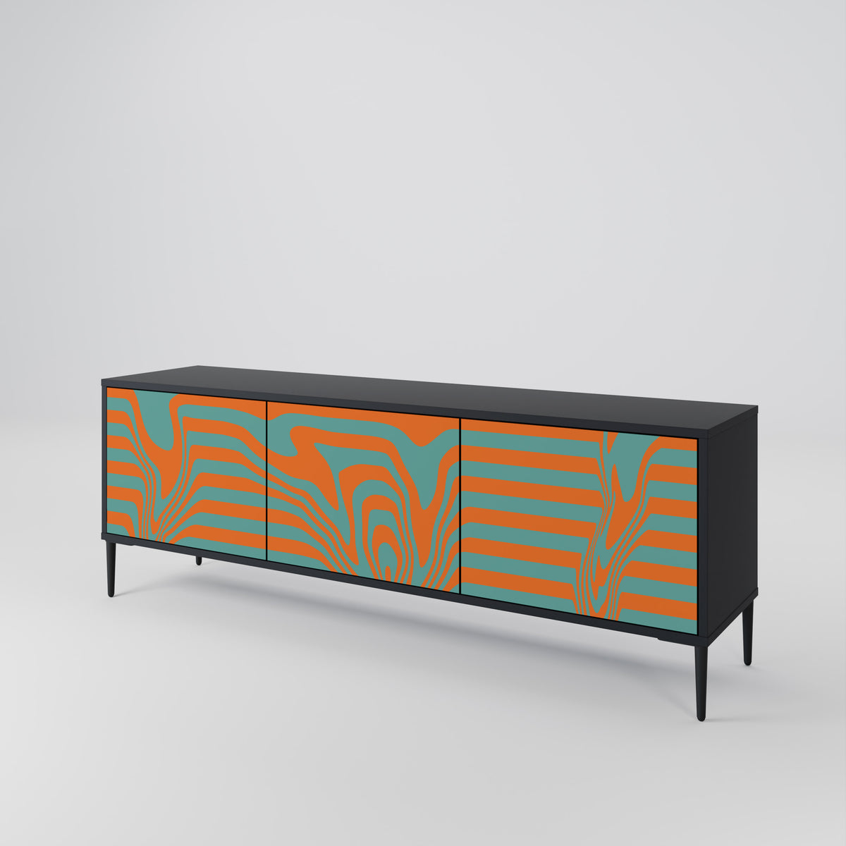 LINE COLLAPSE TV-bänk med 3 dörrar