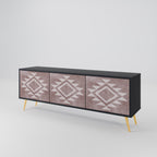 MARVEL MOSAIC 3-dörrars TV-bänk i svart finish