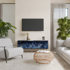 CUBIC MIST 3-dörrars TV-bänk i svart finish