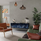 CUBIC MIST 3-dörrars TV-bänk i svart finish