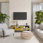 SHAPESHIFT SYMPHONY 3-dörrars TV-bänk i svart finish