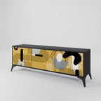 SHAPESHIFT SYMPHONY 3-dörrars TV-bänk i svart finish