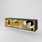 SHAPESHIFT SYMPHONY 3-dörrars TV-bänk i svart finish