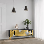 SHAPESHIFT SYMPHONY 3-dörrars TV-bänk i svart finish