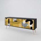 SHAPESHIFT SYMPHONY 3-dörrars TV-bänk i svart finish