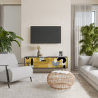 SHAPESHIFT SYMPHONY 3-dörrars TV-bänk i svart finish