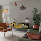 SHAPESHIFT SYMPHONY 3-dörrars TV-bänk i svart finish