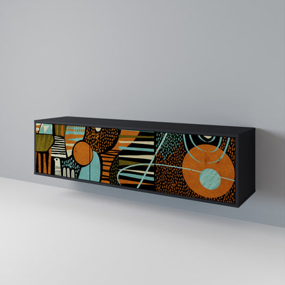 GEODE GLIMMER TV-bänk med 3 dörrar