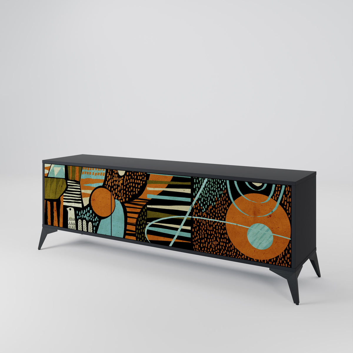 GEODE GLIMMER TV-bänk med 3 dörrar