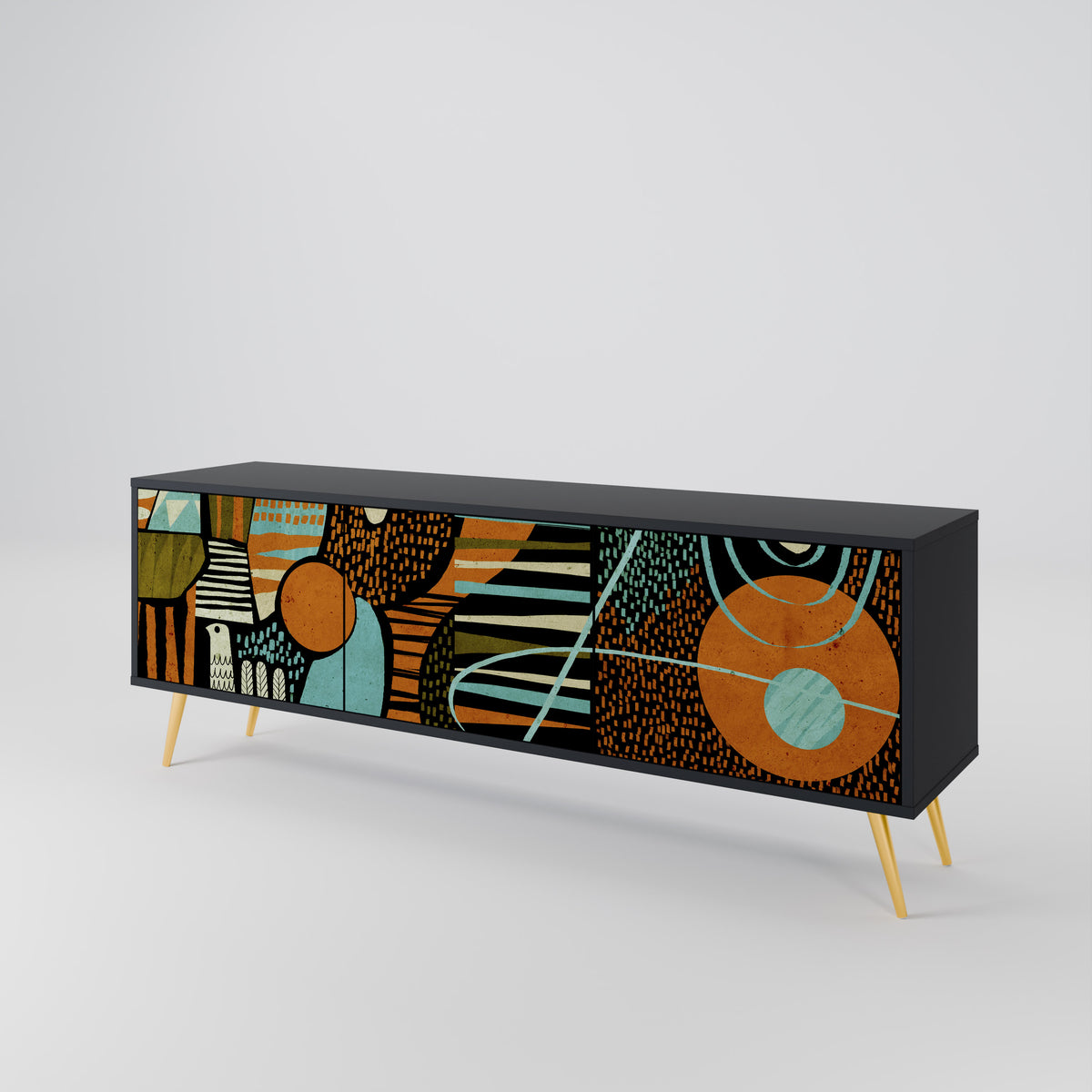 GEODE GLIMMER TV-bänk med 3 dörrar