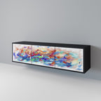 FINESSE MASH-UP 3-dörrars TV-bänk i svart finish