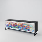 FINESSE MASH-UP 3-dörrars TV-bänk i svart finish