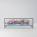 FINESSE MASH-UP 3-dörrars TV-bänk i svart finish