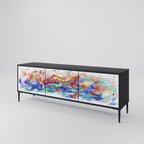 FINESSE MASH-UP 3-dörrars TV-bänk i svart finish