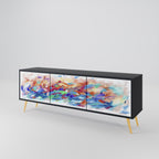 FINESSE MASH-UP 3-dörrars TV-bänk i svart finish