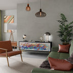 FINESSE MASH-UP 3-dörrars TV-bänk i svart finish