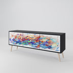 FINESSE MASH-UP 3-dörrars TV-bänk i svart finish