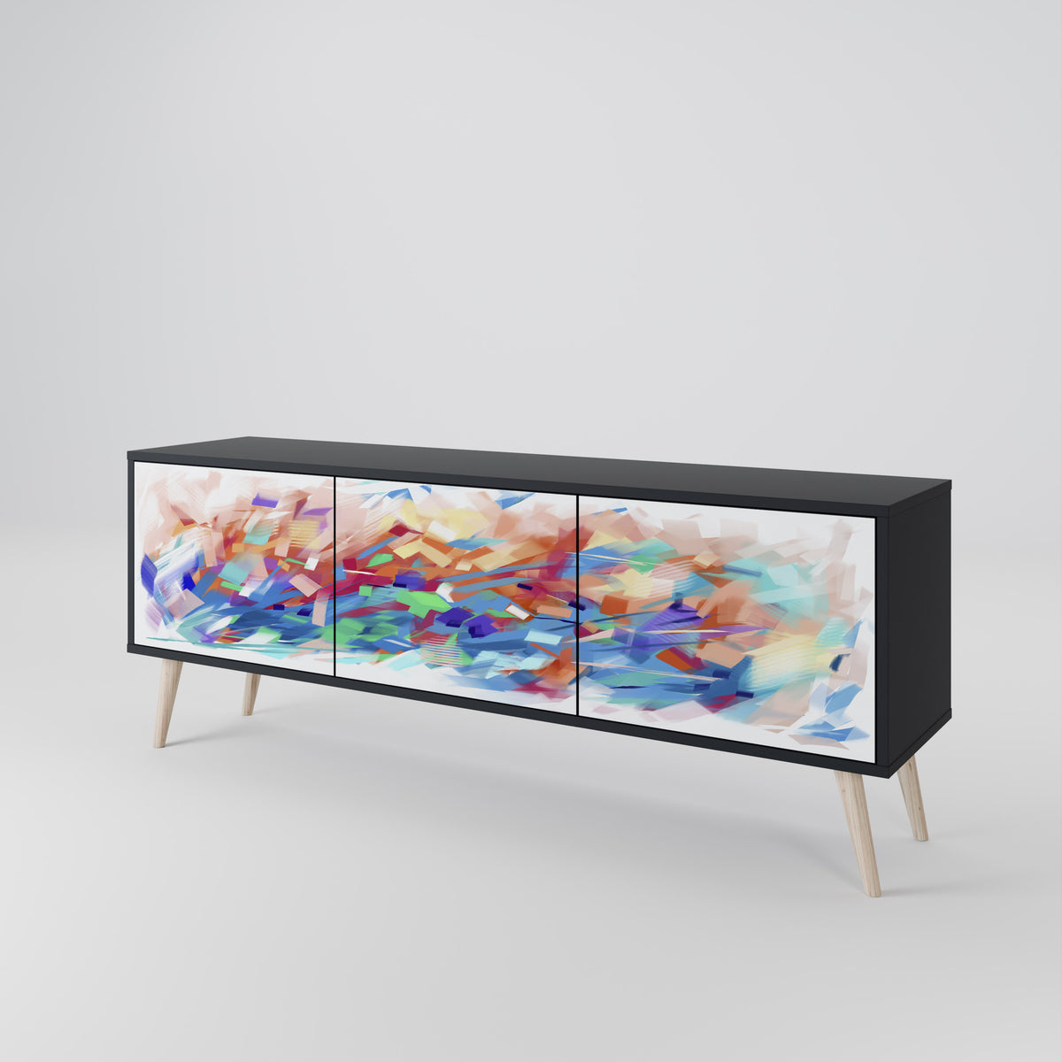 FINESSE MASH-UP TV-bänk med 3 dörrar