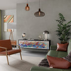 FINESSE MASH-UP 3-dörrars TV-bänk i svart finish