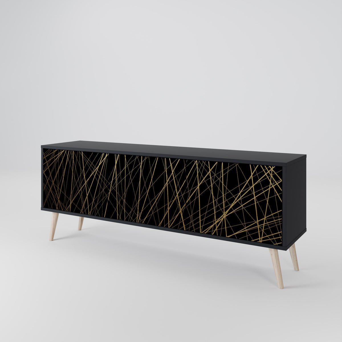 BRIGHT MESH TV-bänk med 3 dörrar