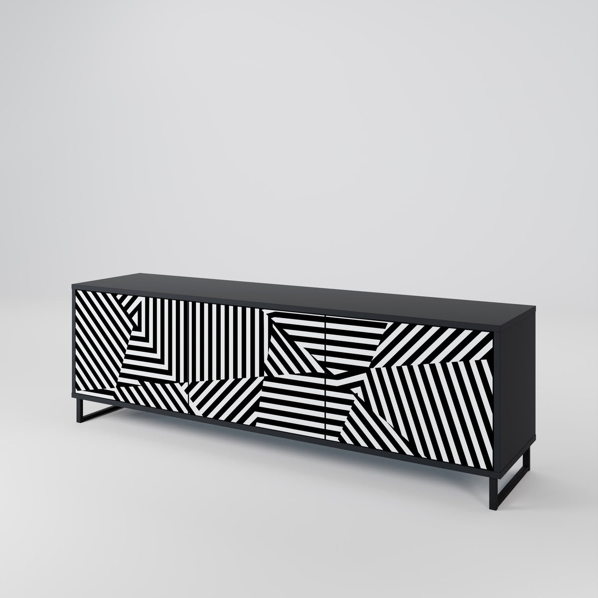 ILLUSIONARY LATTICE TV-bänk med 3 dörrar