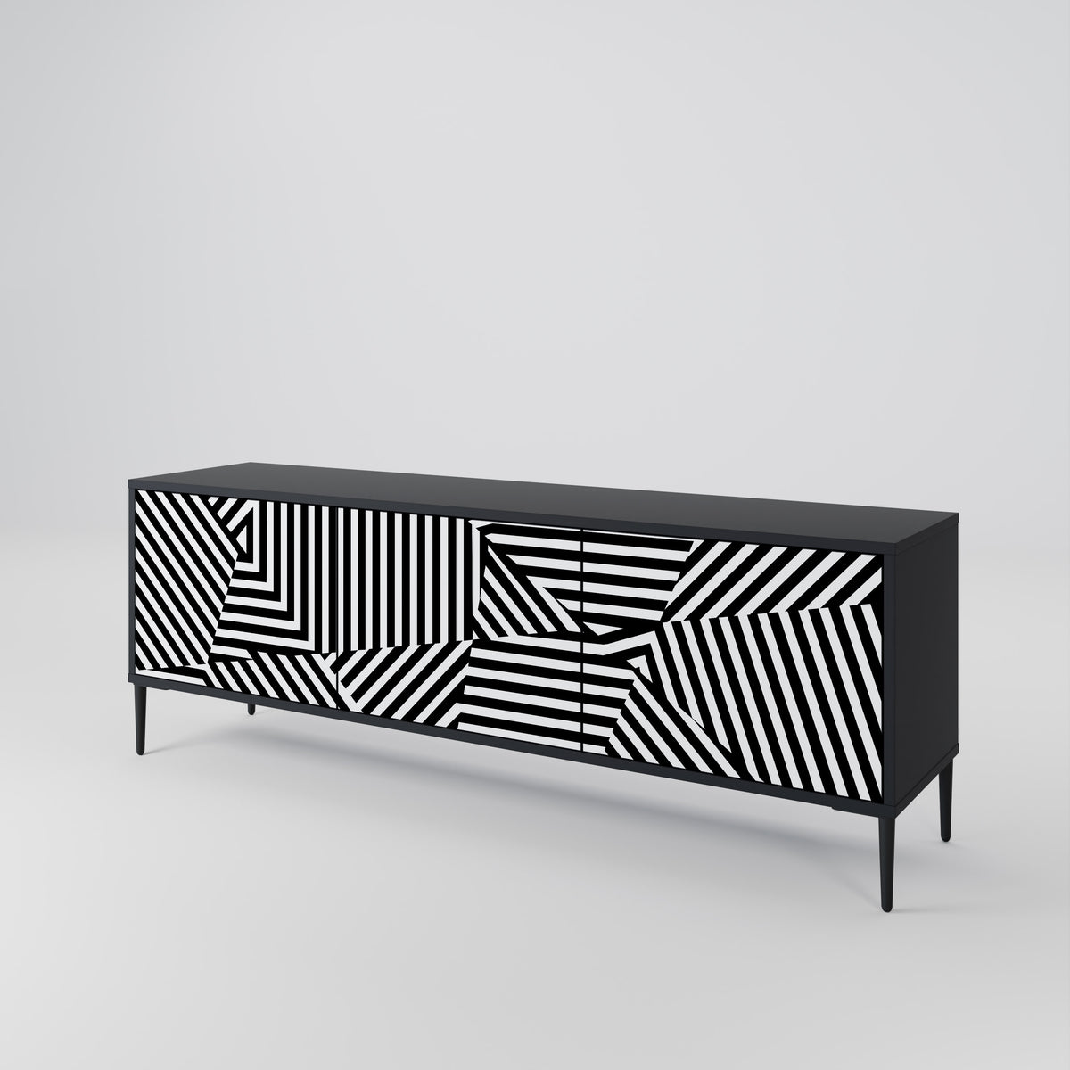 ILLUSIONARY LATTICE TV-bänk med 3 dörrar