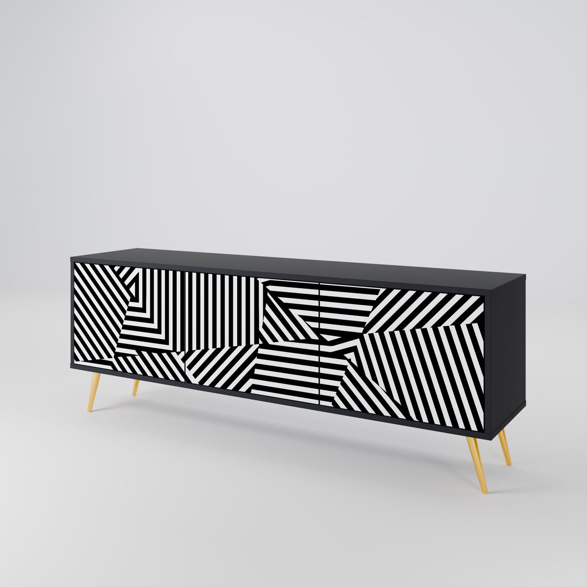 ILLUSIONARY LATTICE TV-bänk med 3 dörrar