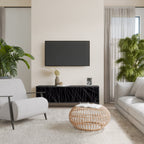 SHIMMER SPIDERGRAM 3-dörrars TV-bänk i svart finish