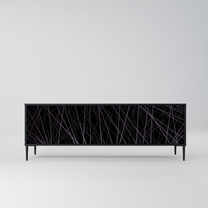 SHIMMER SPIDERGRAM 3-dörrars TV-bänk i svart finish