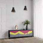 PIANO FANTASY 3-dörrars TV-bänk i svart finish