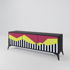 PIANO FANTASY 3-dörrars TV-bänk i svart finish