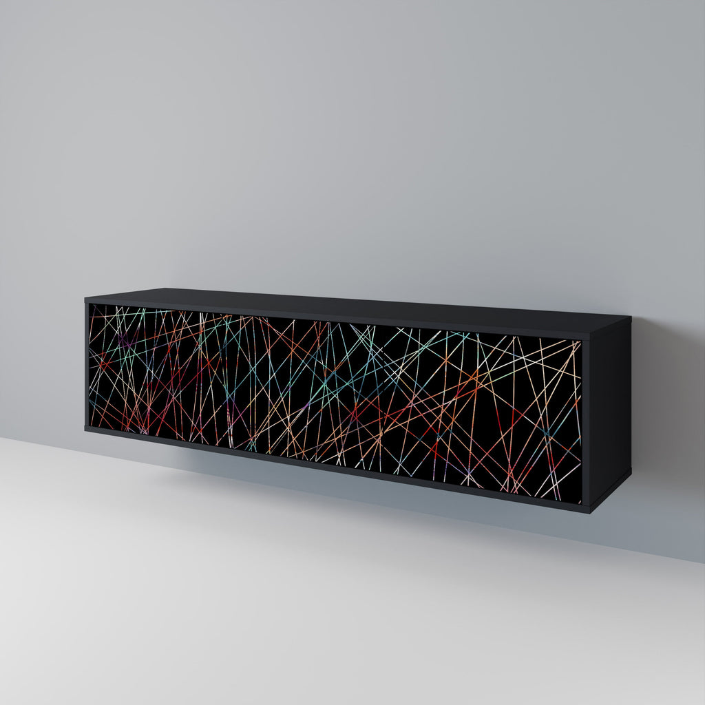 LUMINOUS SNARE 3-dörrars TV-bänk i svart finish