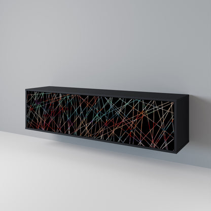 LUMINOUS SNARE 3-dörrars TV-bänk i svart finish