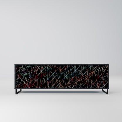 LUMINOUS SNARE 3-dörrars TV-bänk i svart finish