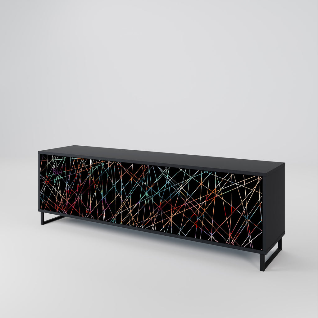 LUMINOUS SNARE 3-dörrars TV-bänk i svart finish