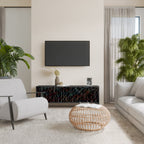 LUMINOUS SNARE 3-Door TV Stand in Black Finish