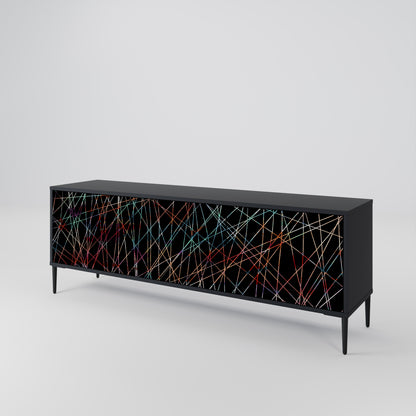 LUMINOUS SNARE 3-dörrars TV-bänk i svart finish