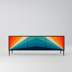 PRISM CONCUSSION 3-dörrars TV-bänk i svart finish