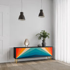 PRISM CONCUSSION 3-dörrars TV-bänk i svart finish